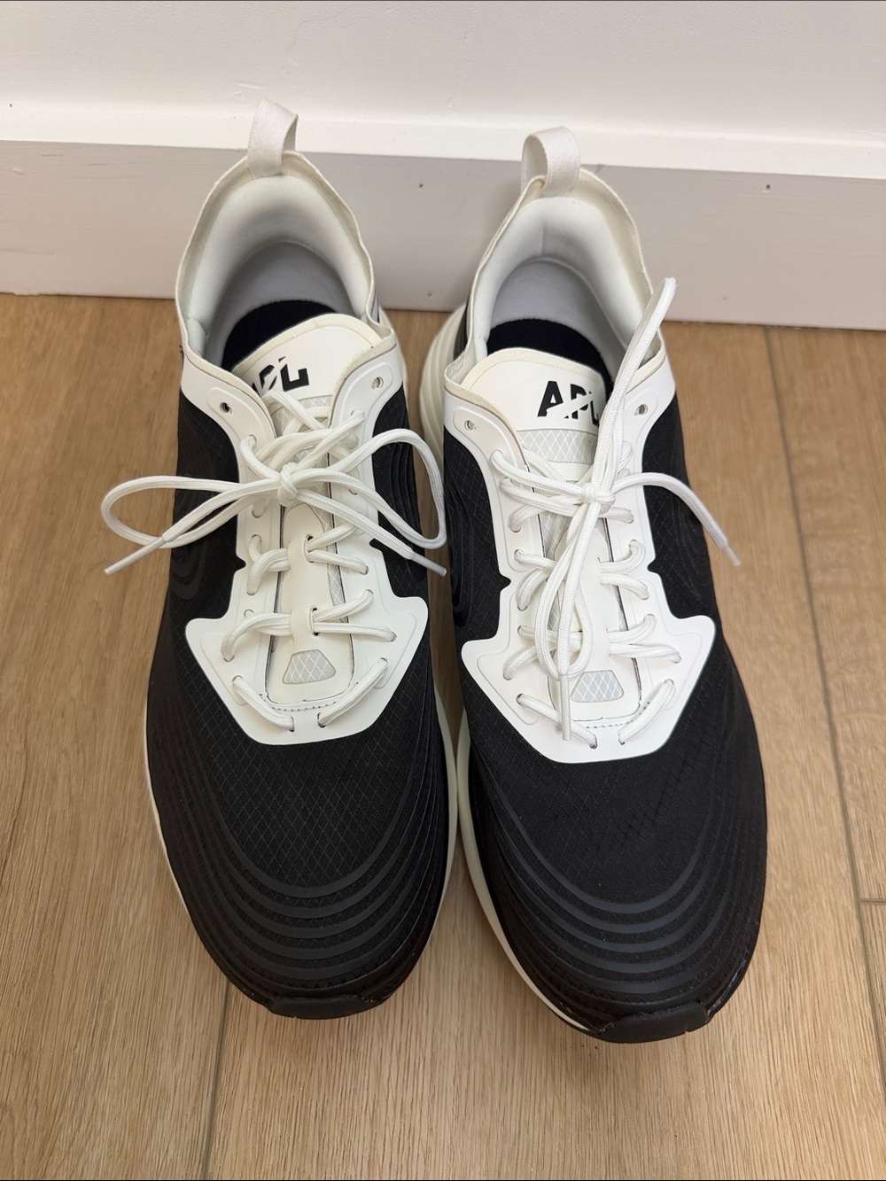 APL Men's Black and White Low-Top Sneakers